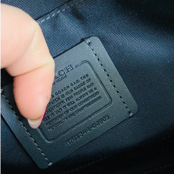 Coach CJ505 Elias Blue & Tan Belt Bag In Colorblock Signature Canvas - Picture 9 of 10